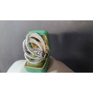 Monet Silver Triple Loop Bow Brooch